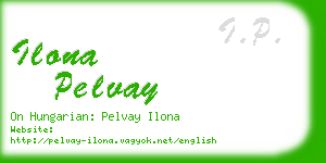 ilona pelvay business card